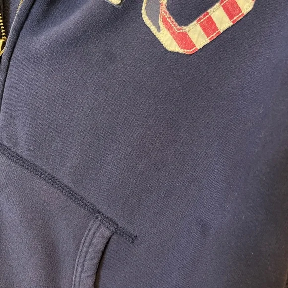 Polo Ralph Lauren American Flag Navy Hoodie - Women’s Size Large - Picture 4 of 5